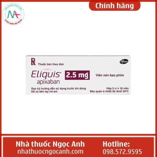 Thuốc Elequis 2.5mg có tác dụng gì?