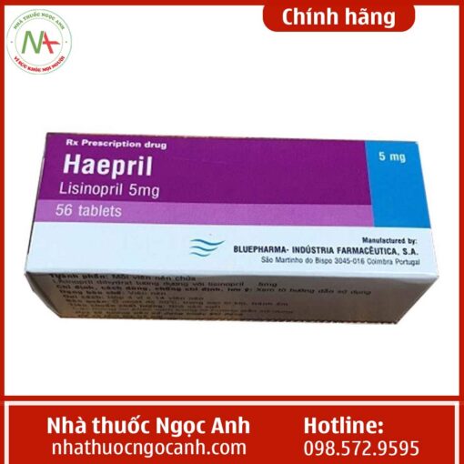 Hình ảnh của hộp thuốc Haepril 5mg