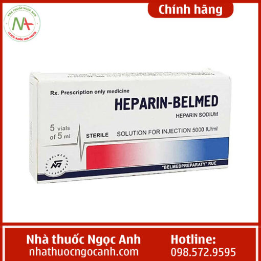 Hình ảnh mặt trước của thuốc Heparin-Belmed