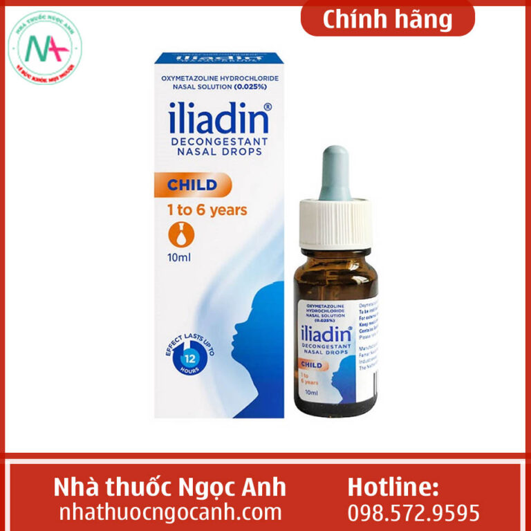 Lọ và hộp thuốc Iliandin child