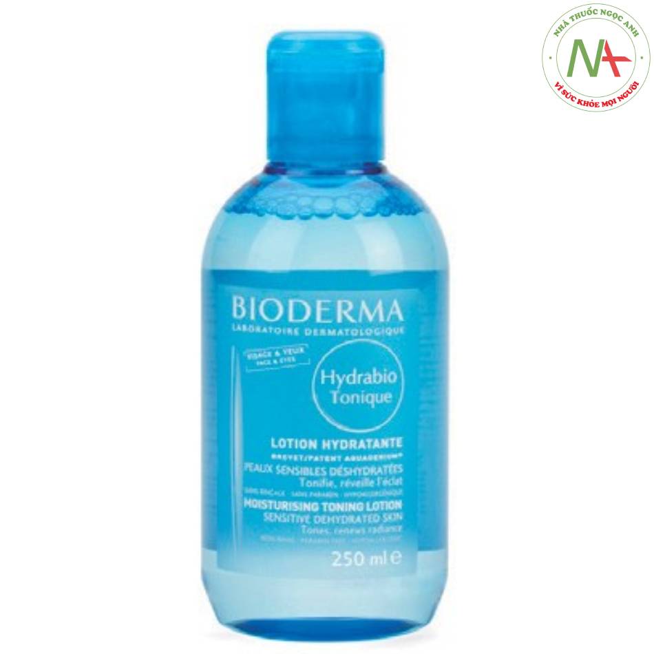 Bioderma hydrabio tonique với thành phần dưỡng ẩm tự nhiên, aquaporins trong sáng chế aquagenium + dưỡng ẩm như glycerin, niacinamide. Thích hợp da khô, lão hóa.