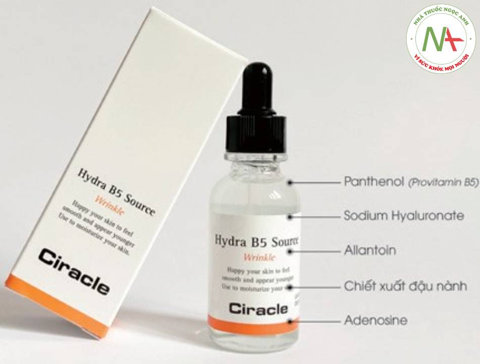 Hydra B5 của Ciracle chứa dexpanthenol, HA và một vài dưỡng ẩm khác.