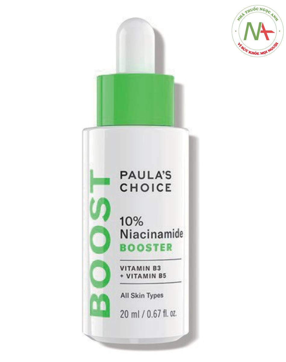 Niacinamide 10% của Paula’s Choice + vitamin B5 và peptide thích hợp để thu gọn lỗ chân lông, dưỡng ẩm, chống lão hóa da.