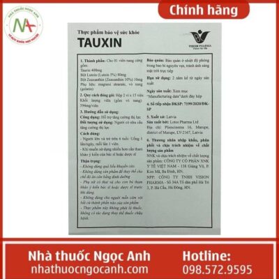 Hướng dẫn sử dụng sản phẩm Tauxin