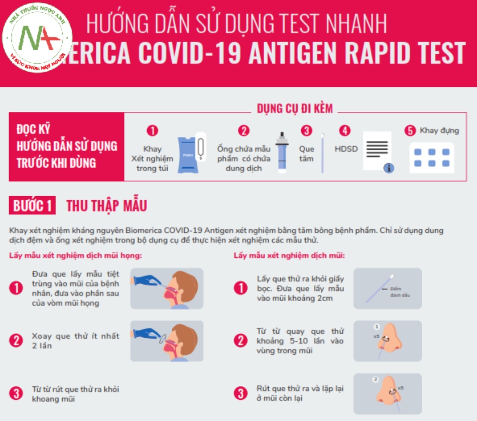 Tờ hướng dẫn sử dụng Biomerica COVID-19 Antigen rapid test