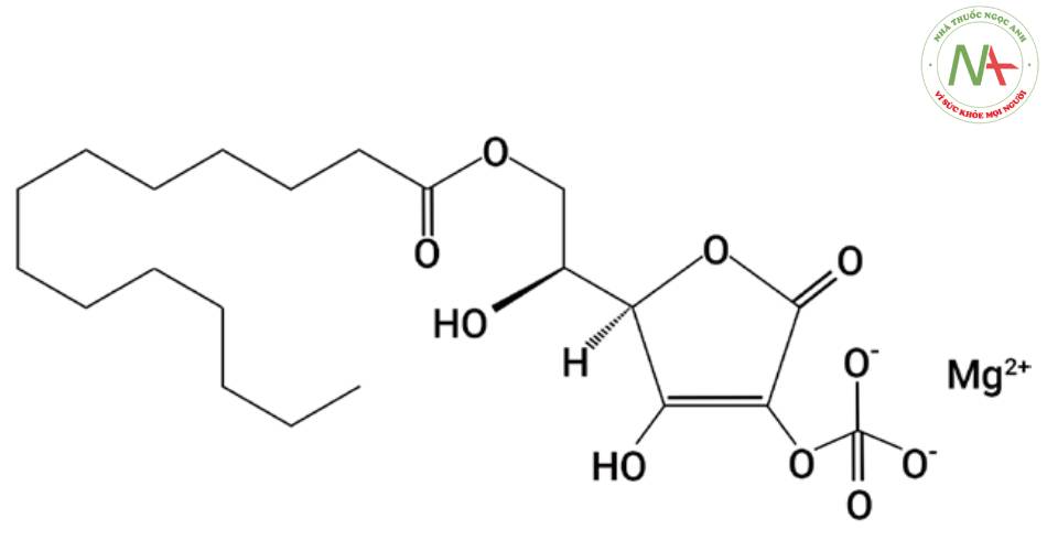 Cấu trúc ascorbic 2-phosphate 6-palmitate (APPS) khi H ở vị trí carbon số 2 và số 6 thay thế bởi phosphate và palmitate nên khả năng bền vững cao hơn so với LAA.