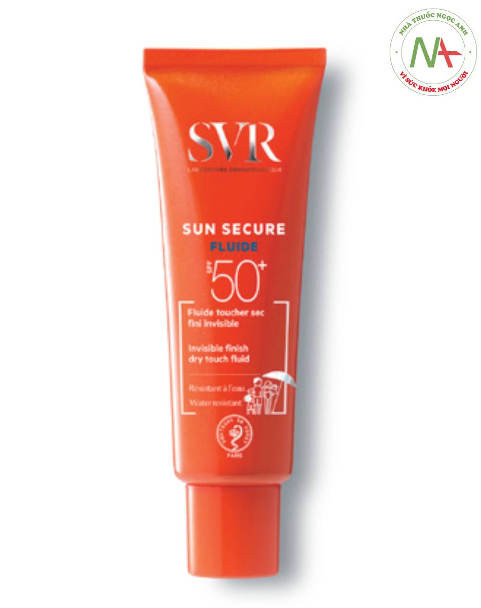 Dòng chống nắng Sun secure dành cho cả gia đình (cả trẻ sơ sinh) của hãng SVR với thành phần chống nắng cả hóa học và vật lý.