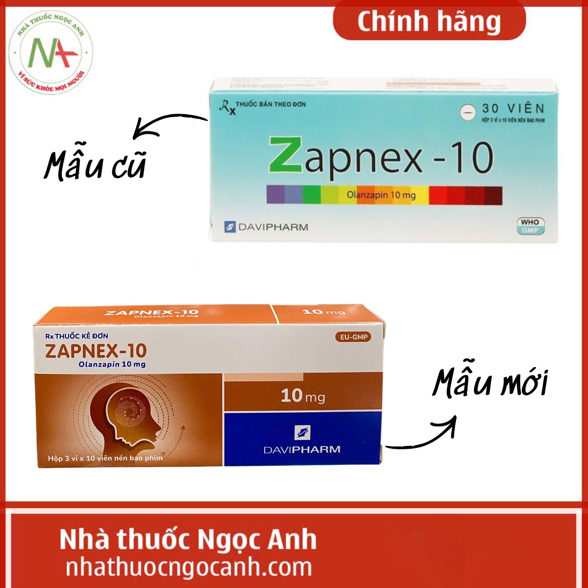 Zapnex-10 3 Thông báo đổi mẫu mã sản phẩm thuốc Zapnex-10