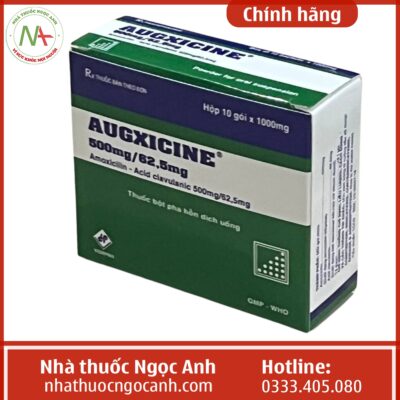 Hộp thuốc Augxicine 500mg/62,5mg