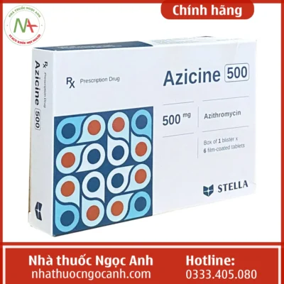 Hộp thuốc Azicine 500 Stella