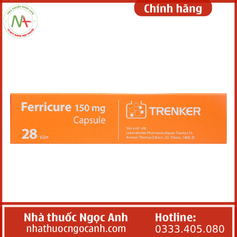 Thuốc Ferricure 150mg Capsule là thuốc gì, giá bao nhiêu, mua ở đâu?