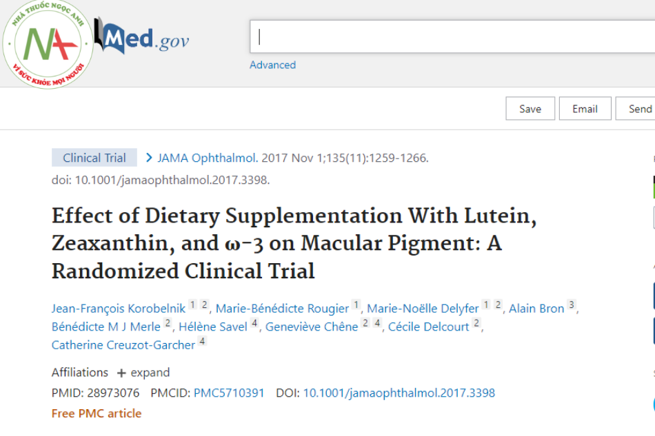 Effect of Dietary Supplementation With Lutein, Zeaxanthin, and ω-3 on Macular Pigment: A Randomized Clinical Trial