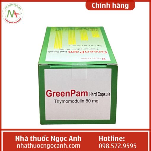 Hình ảnh hộp thuốc Green Pam Capsule 80mg