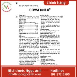 HDSD thuốc Rowatinex