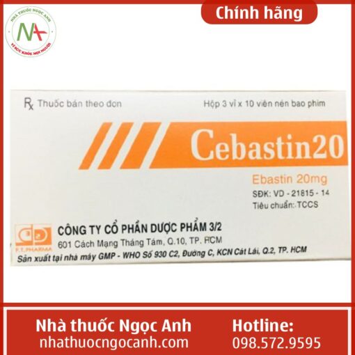 Thuốc Cebastin 20