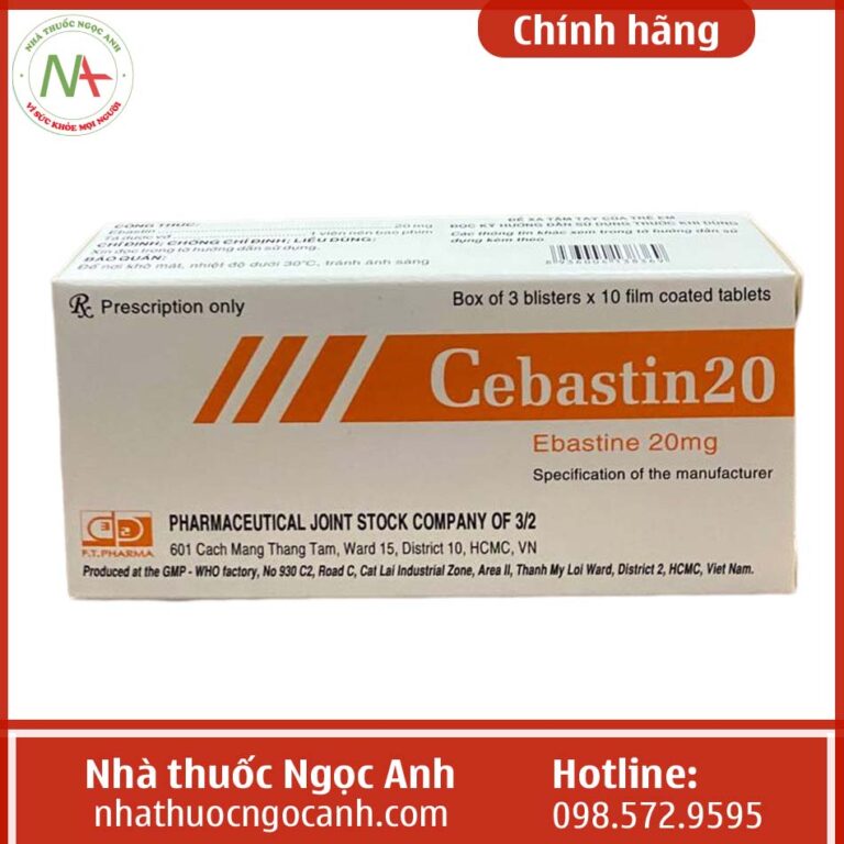 Hộp thuốc Cebastin 20