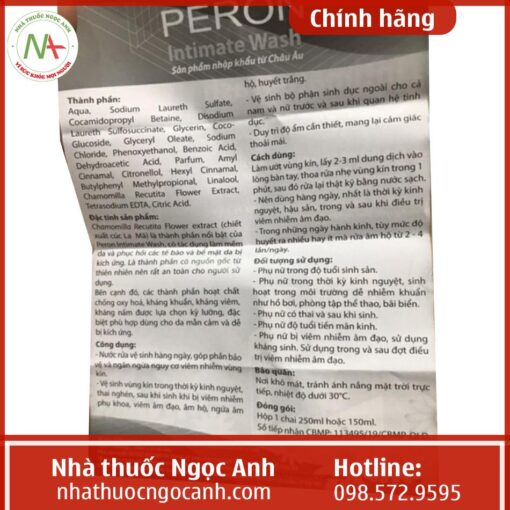 Dung dịch phụ nữ Peron