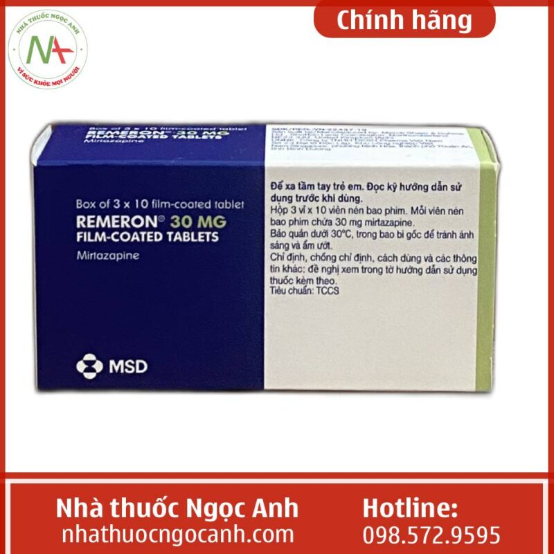 Remeron Rd 30 Thuốc Remeron 30mg có phải thuốc ngủ không, giá bao nhiêu, mua ở đâu