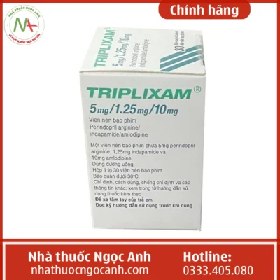 Hộp thuốc Triplixam 5mg/1.25mg/10mg