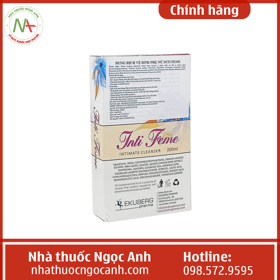 Dung dịch vệ sinh phụ nữ Inti Feme 200ml có tốt không?