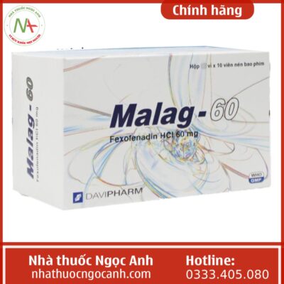 Thuốc Malag-60 (Hộp 3 vỉ x 10 viên)