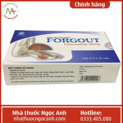 Hộp Forgout 20mg