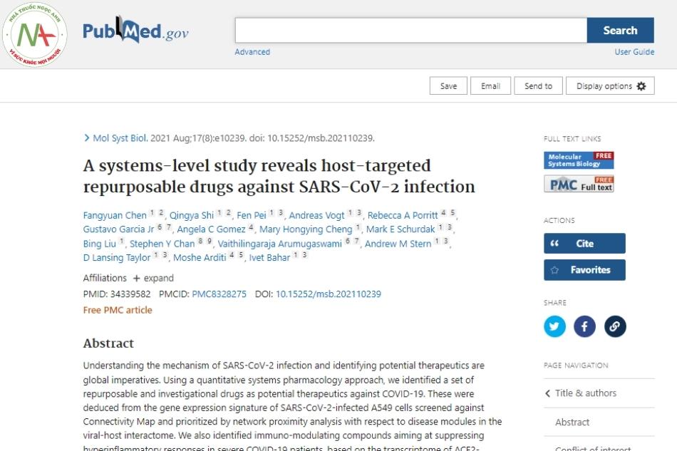 A systems-level study reveals host-targeted repurposable drugs against SARS-CoV-2 infection