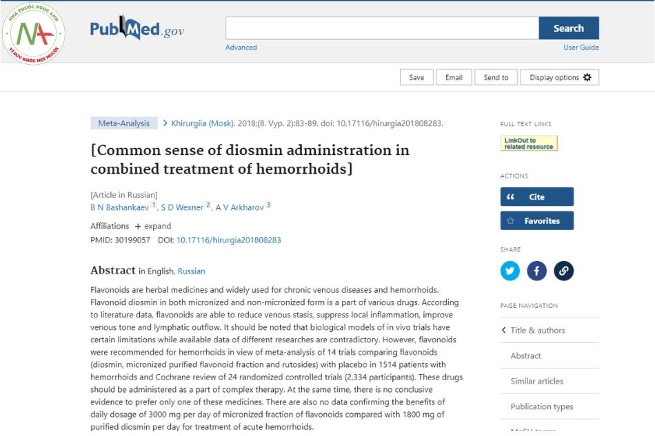 Common sense of diosmin administration in combined treatment of hemorrhoids