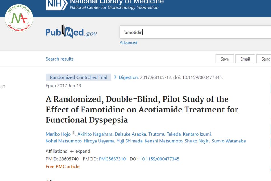 A Randomized, Double-Blind, Pilot Study of the Effect of Famotidine on Acotiamide Treatment for Functional Dyspepsia