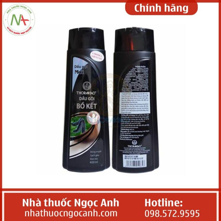 Dầu gội bồ kết thorakao 400ml giúp dưỡng tóc và phục hồi tóc bị hư tổn