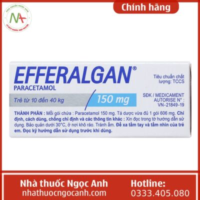 Hộp Efferalgan 150mg (dạng bột)