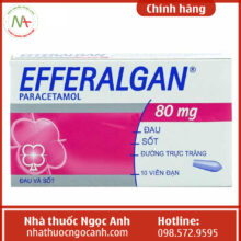 Hộp thuốc Efferalgan 80mg (viên đạn)