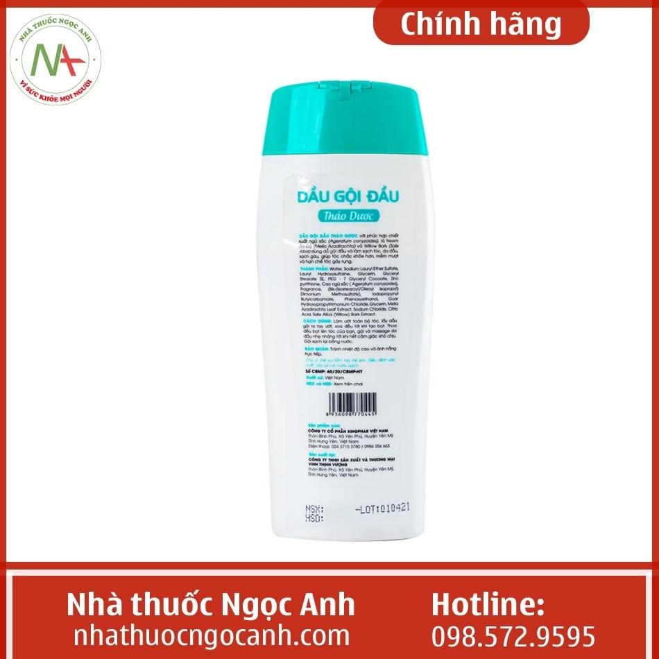 Công dụng của Dầu Gội Đầu Thảo Dược Kingphar 200G