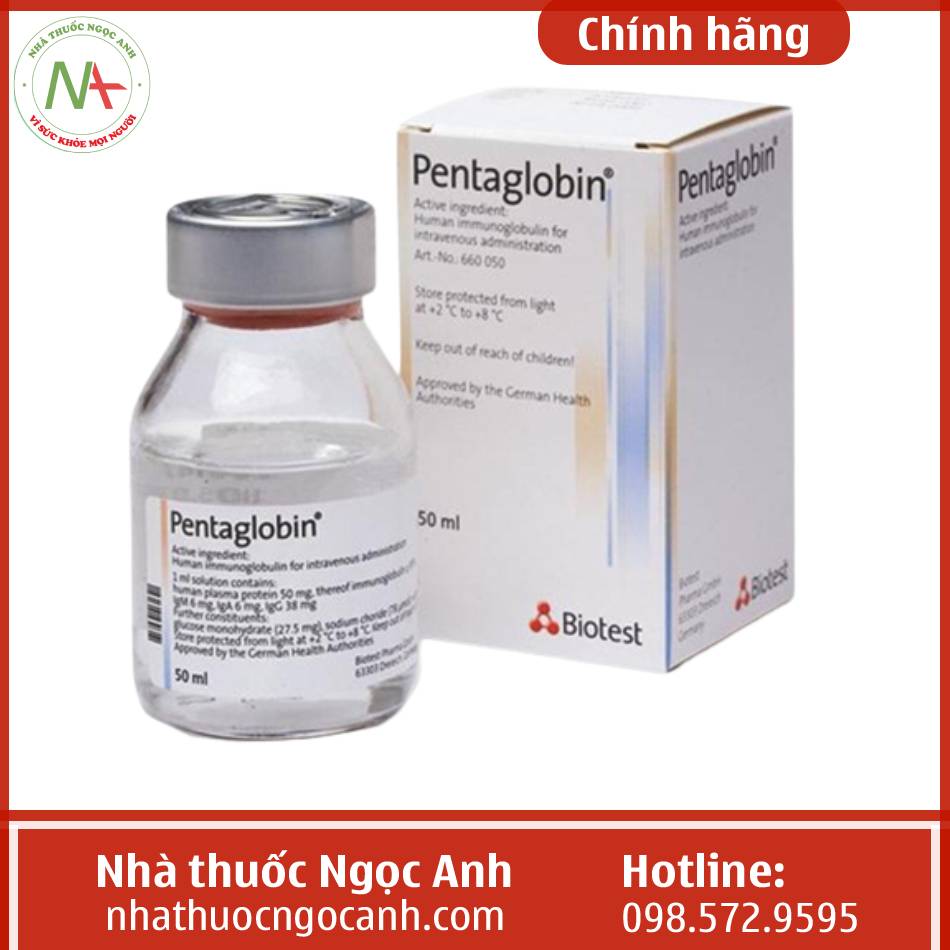 Pentaglobin 2.5g sản xuất bởi Biotest Pharma GmbH (Đức)
