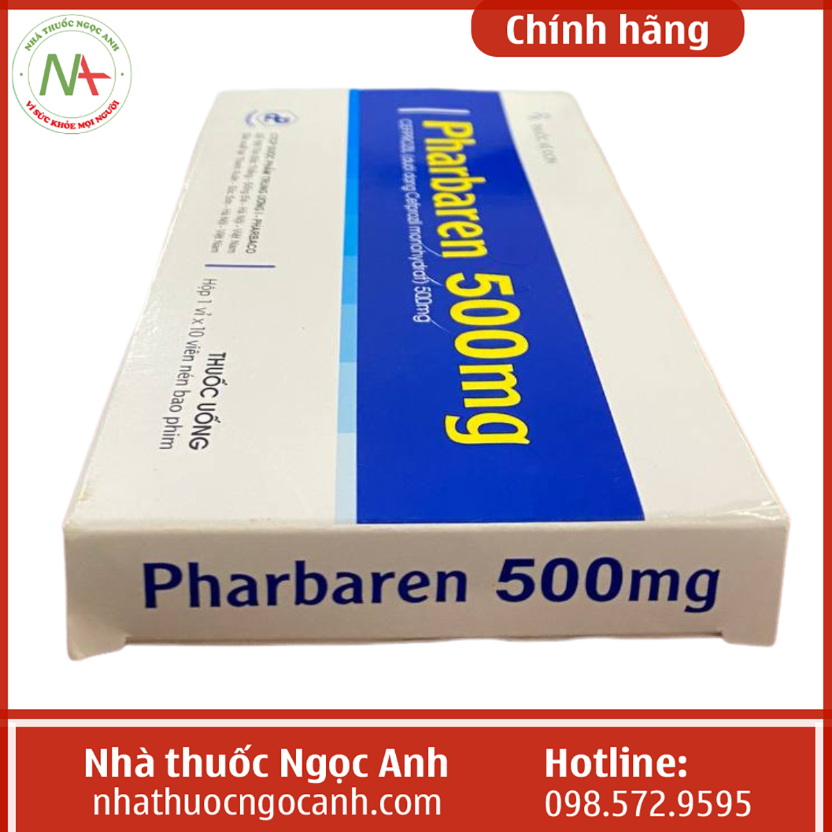 Hộp thuốc Pharbaren 500 mg