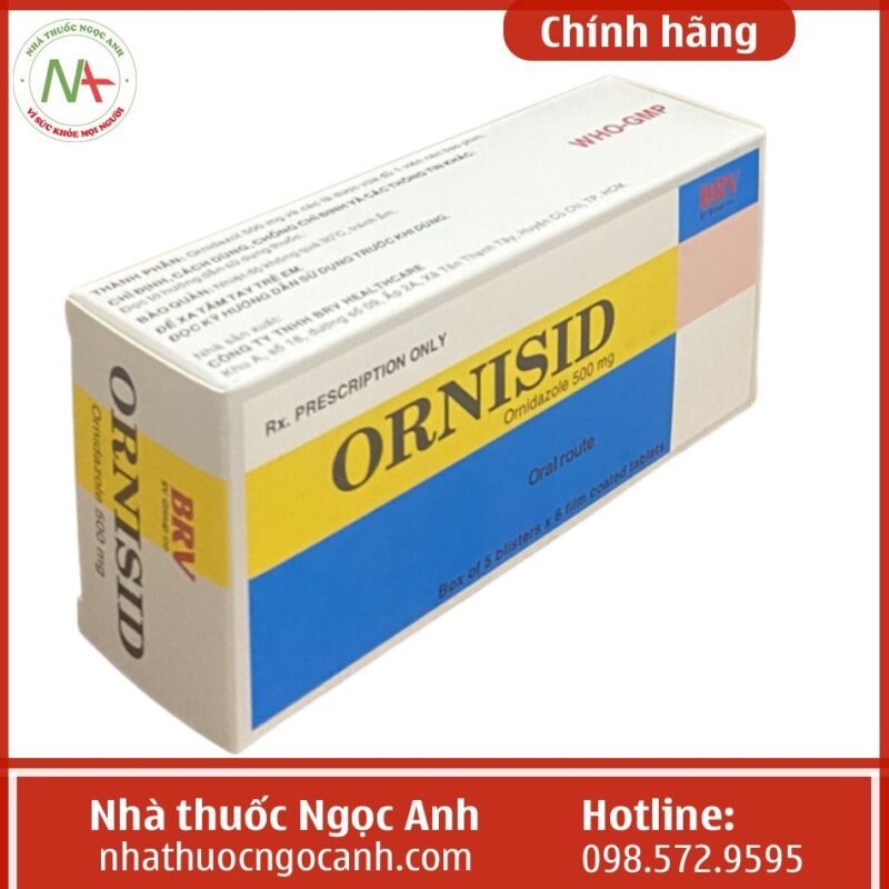 Thuốc Ornisid 500mg là thuốc gì, tác dụng gì, giá bao nhiêu, mua ở đâu