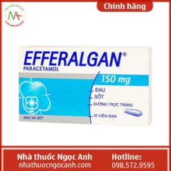 Thuốc đặt efferalgan 150 có công dụng giảm đau hạ sốt.