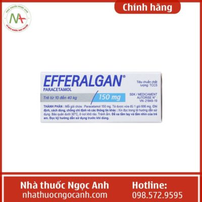 Tác dụng của thuốc Efferalgan 150mg