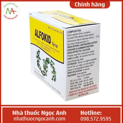 Hộp thuốc Alfokid Syrup