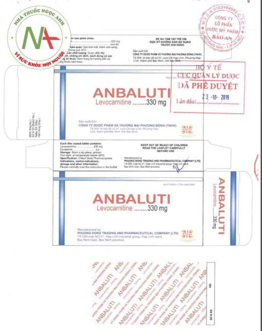 Mẫu nhãn thuốc Anbaluti