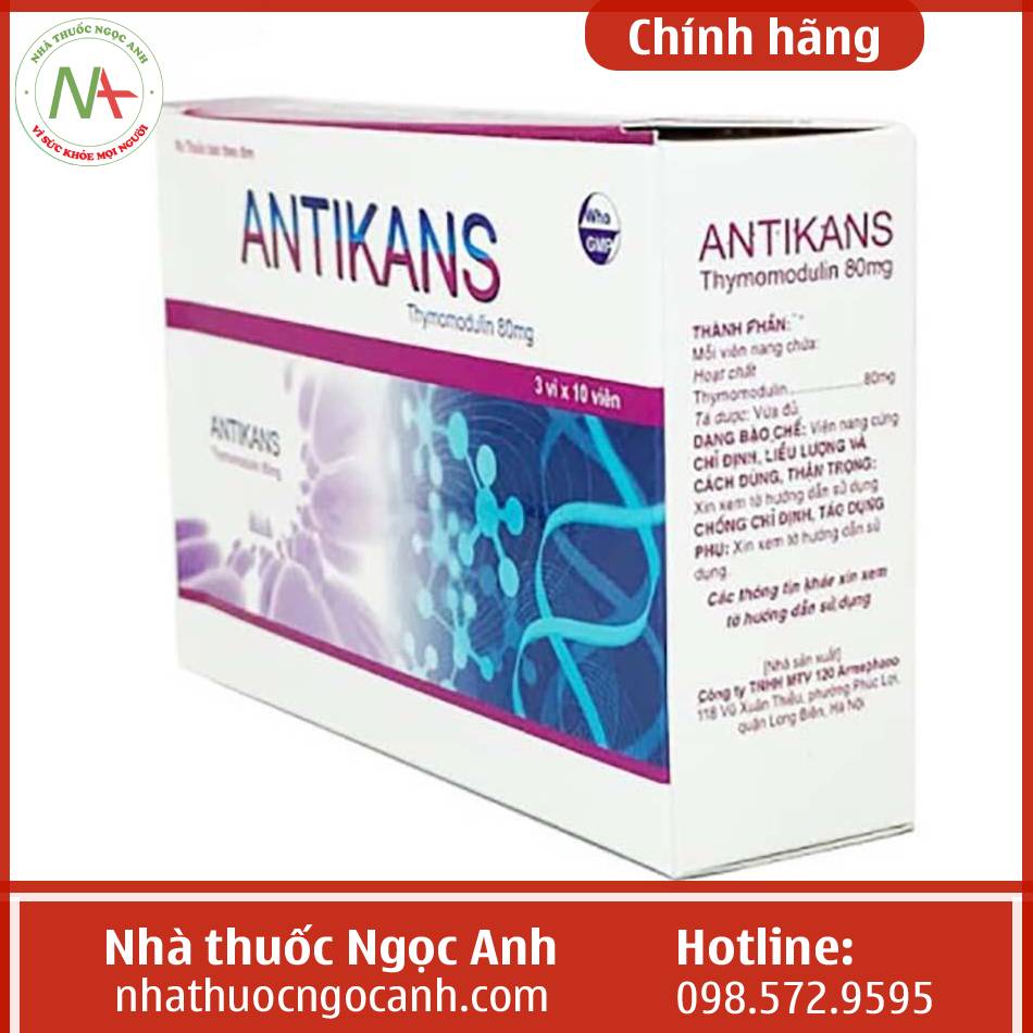 Thuốc Antikans: Công dụng, liều dùng tác dụng phụ và giá bán