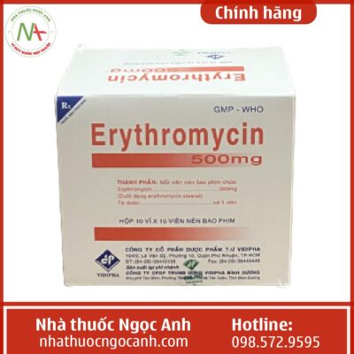 Thuốc Erythromycin 500mg Vidiphar