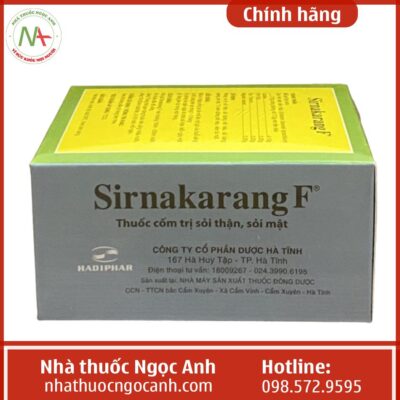 Hình ảnh hộp thuốc Sirnakarang F