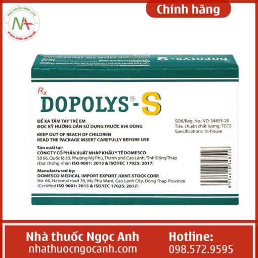 Công dụng thuốc Dopolys - S