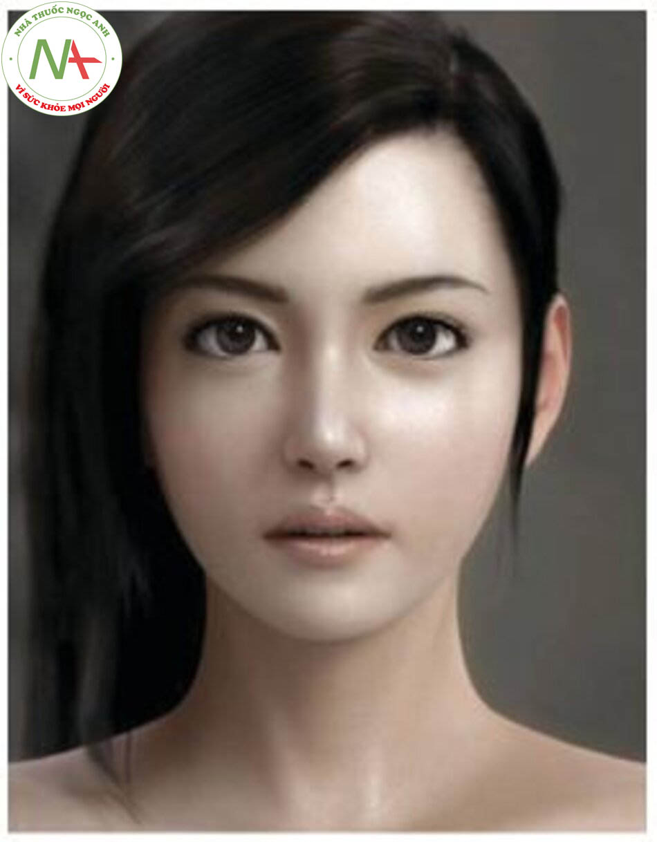 Hình 4.25 Cyborg thể hiện “vẻ ngoài Hàn Quốc” với khuôn mặt hình quả trứng trái xoan nhỏ, má bầu bĩnh, mắt to, bọng mắt và chiếc mũi cao hẹp