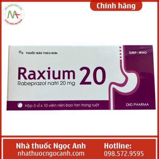 Hình ảnh hộp thuốc Raxium 20mg