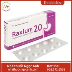 Hình ảnh hộp thuốc Raxium 20mg