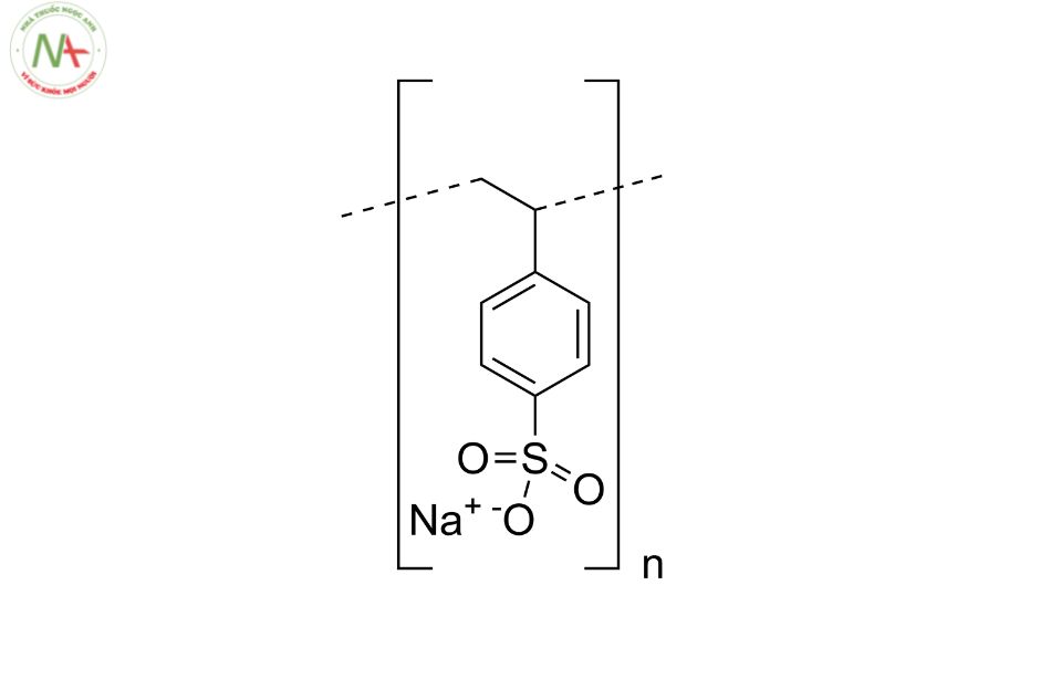 Cấu trúc phân tử Sodium polystyrene sulfonate