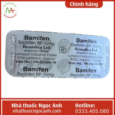 Vỉ thuốc Bamifen 10mg