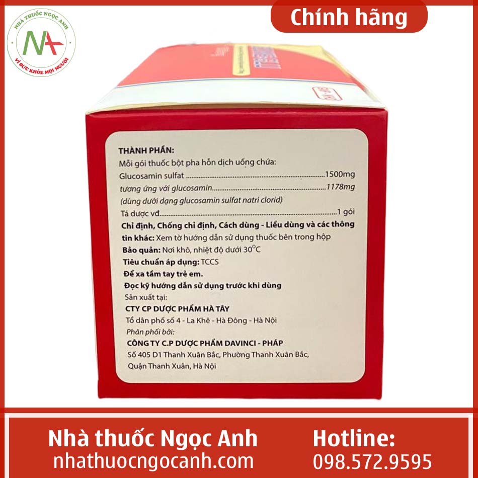 Hộp thuốc Bone-Glu (dạng bột)